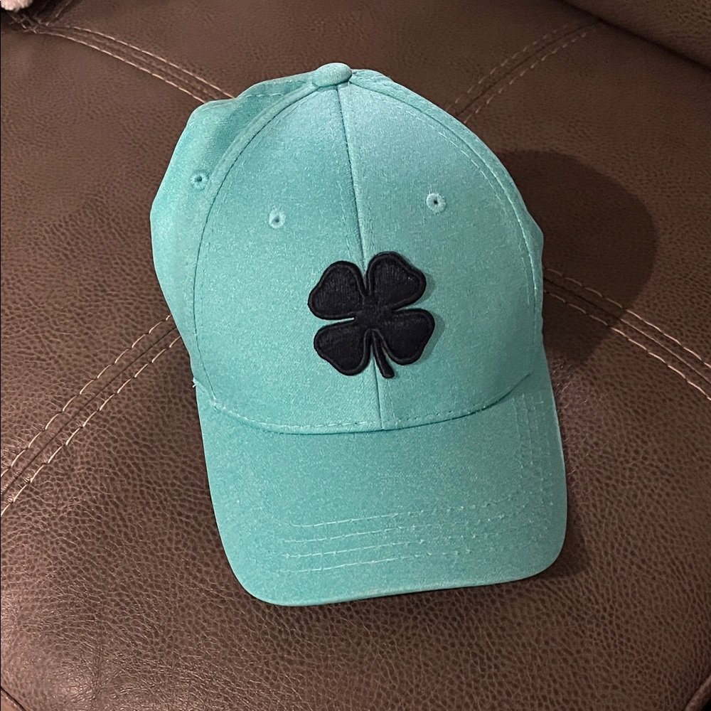 Teal Cap with Black Clover Emblem